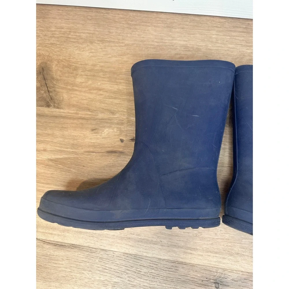Target Rain Boots Kids Size 13 Navy Blue Waterproof Rubber Puddle Jumpers Spring